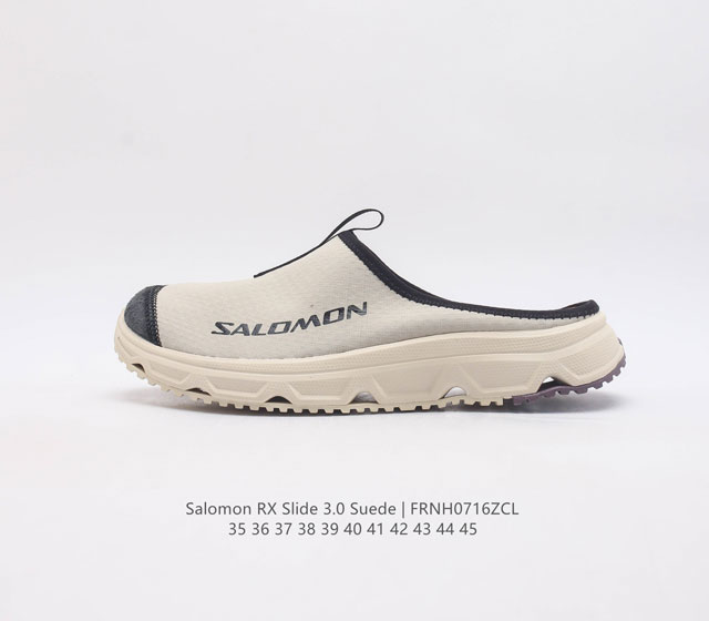 Salomon 萨洛蒙 男女拼色款休闲拖鞋 Rx Slide 3.0 夏季拖鞋沙滩鞋包头凉拖鞋 经过长时间的户外运动 或踏上下一次户外探险的征程之前 不妨穿